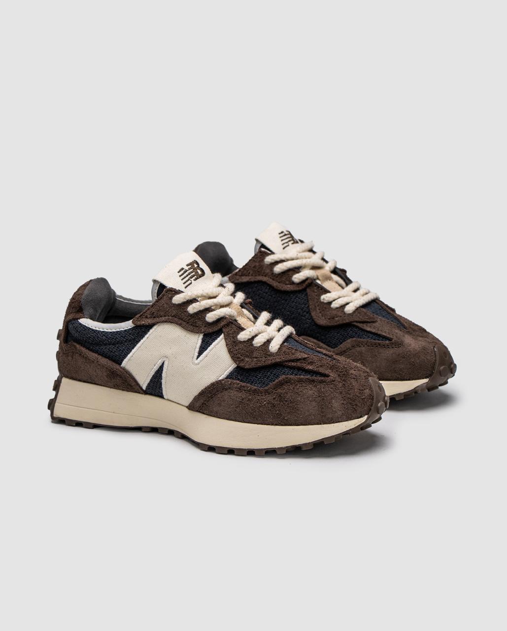 Жіночі кросівки New Balance 327 Brailed Rich Earth Brown Нью Беланс 327 коричневі замша текстиль демісезон