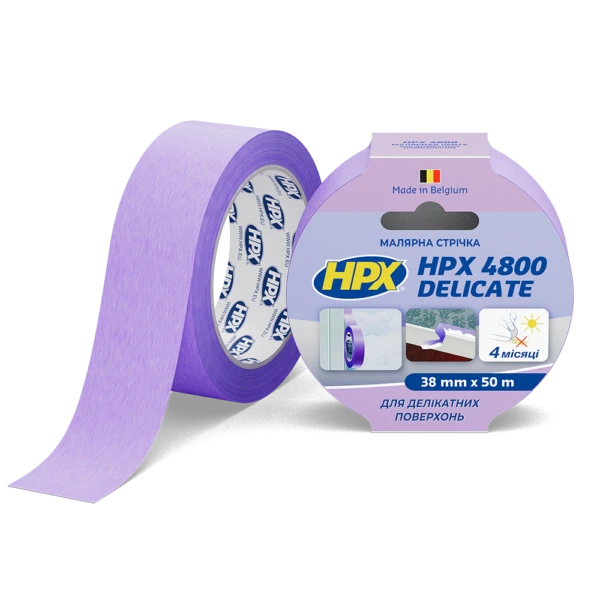 Стрічка малярна HPX 4800 для делікатних поверхонь 36 мм, 50 м, фото 1