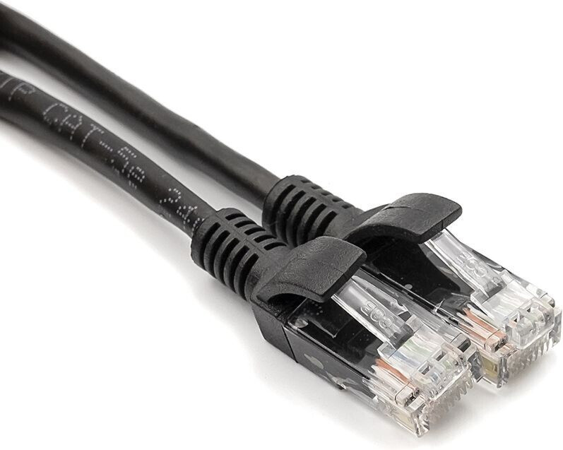 Патч-корд литий, UTP, RJ45, Cat.5e, 2m, чорний