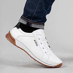 Кросівки чоловічі білі шкіряні (ЛК 40 б)