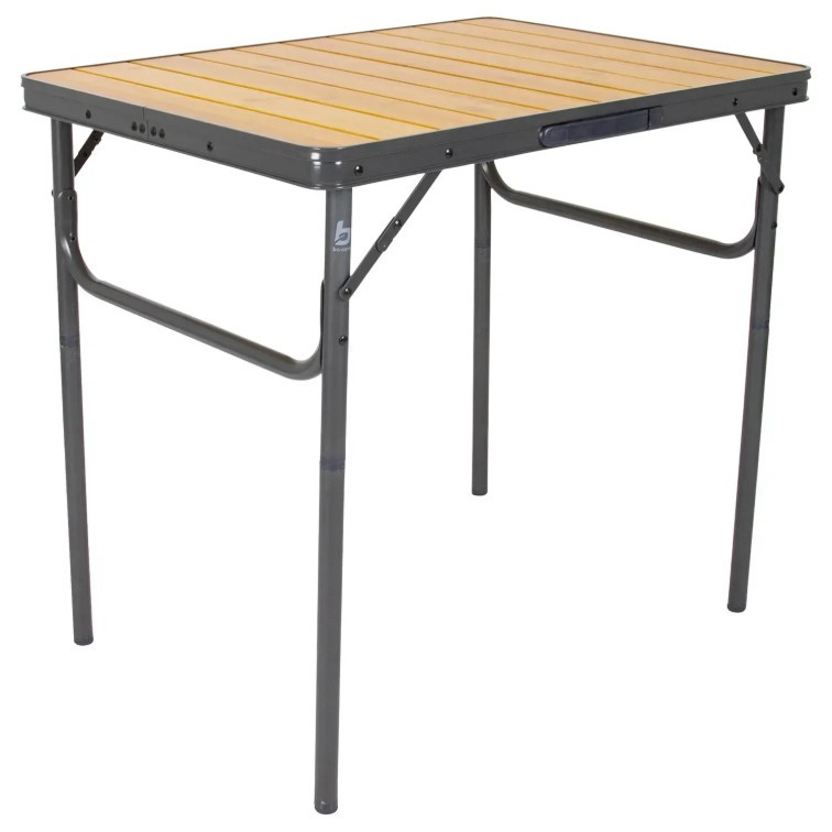 Туристичний Стіл Розкладний Bo-Camp Margate 75x55 cm Bamboo Brown (1404666) Кемпінговий Складаний Столик для риболовлі, фото 1