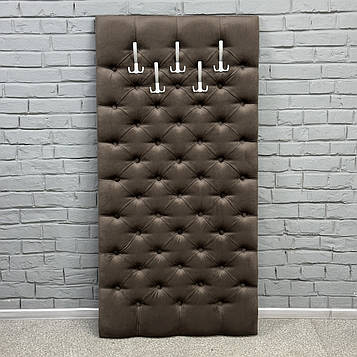 Настінна вішалка-панно Парма-1 160х70 см велюр сіро-коричневий 5-0-0