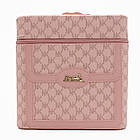 Косметичка органайзер з дзеркалом 27х20х18см, 4 рівні, Рожевий / Дорожня косметичка / Кейс для косметики, фото 7