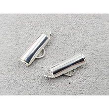 Кінцевик-трубочка слайдер 4*13мм, колір срібло (гіпоалергенний сплав)