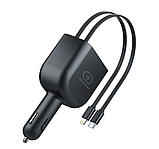 FM-модулятор WUW C237 25W з вбудованими кабелями, чорний, фото 4