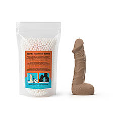 Свічка у формі члена Чистий Кайф LARGE Brown, фото 5