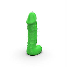 Свічка у формі члена Чистий Кайф MEDIUM Green, фото 2