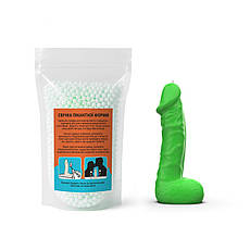 Свічка у формі члена Чистий Кайф MEDIUM Green, фото 5