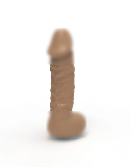 Крафтове мило-член із присоскою Чистий Кайф LARGE Brown, натуральне