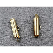 Кінцевик-трубочка слайдер 4*15мм, колір золото (гіпоалергенний сплав)