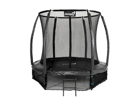 Батут Jumpi 252 см/8 FT Maxy Comfort Plus ЧОРНИЙ з внутр. сіткою