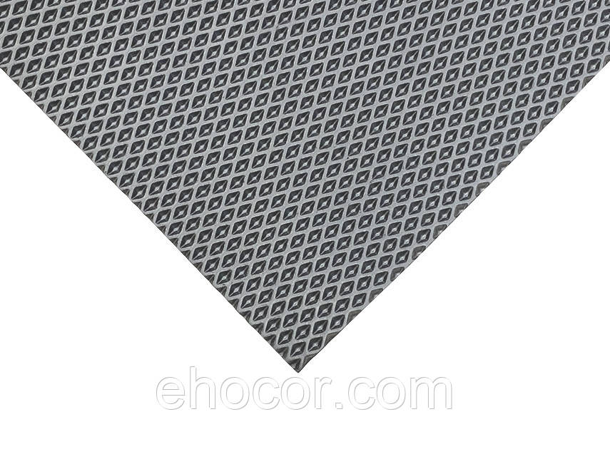 Лист EVA матеріал для автокилимів РОМБ 10мм*155*265см 4.11м2 Темно-Сірий, фото 1