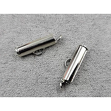 Кінцевик-трубочка слайдер 4*15мм, колір сталь (гіпоалергенний сплав)