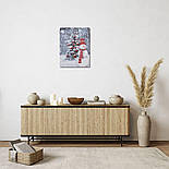 Картина, що світиться - сніговик з ялинкою, 4 LЕD ламп, 40x30x1,8 см (940034), фото 6