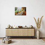 Картина, що світиться - осінній парк з ліхтарями, 5 LЕD ламп, 30x40 см (940058), фото 6