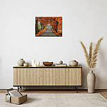 Картина, що світиться - осіння стежка з ліхтарями, 6 LЕD ламп, 30x40 см (940072), фото 6