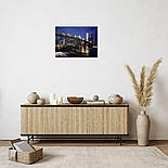 Картина, що світиться - нічне місто з мостом який світиться, 5 LЕD ламп, 30x40 см (940188), фото 7