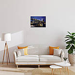 Картина, що світиться - нічне місто з мостом який світиться, 5 LЕD ламп, 30x40 см (940188), фото 6