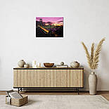 Картина, що світиться - нічне місто з сяючими ліхтарями на мосту, 6 LЕD ламп, 30x40 см (940201), фото 6