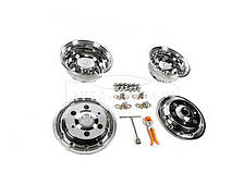 Ковпаки для Iveco Daily 2014-... - тип: з нержавіючої сталі на спарку 2 катк