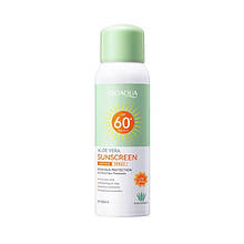 Сонцезахисний спрей BIOAQUA з алое віра SPF60+ PA+++ UVA/UVB Зволожуючий Водостійкий Стійкий до Поту, 150мл