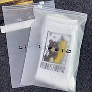 Матовий SLIDER пакет 10x16 см з білим замком Компактні поліетиленові пакети зі слайдером і логотипом, фото 2