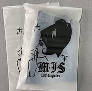 Матовий SLIDER пакет 10x16 см з білим замком Компактні поліетиленові пакети зі слайдером і логотипом, фото 3