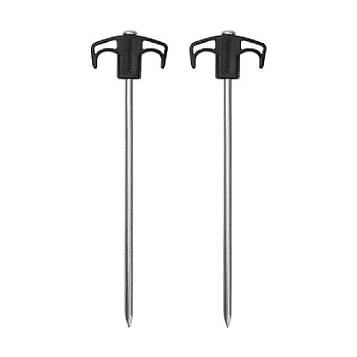 Кілки металеві Naturehike NH21YW133, 25 см, чорні 2 шт.