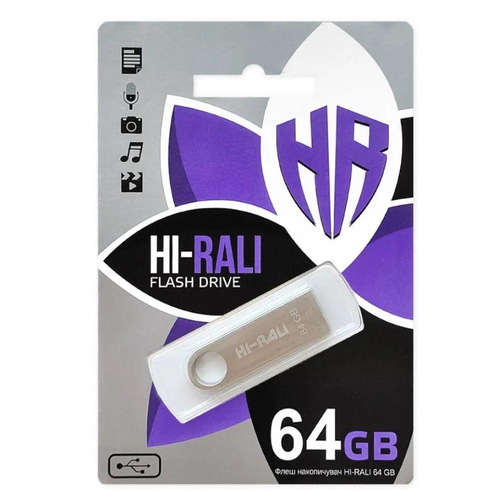 USB Flash Drive Shuttle 64gb (сталевий), Hi-Ralі, Арт.51732