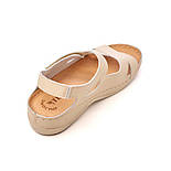 Сандалії жіночі шкіряні Tellus 25-05BE Бежеві, фото 5