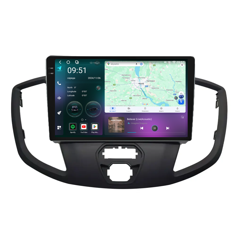 Штатная магнитола Mekede M7 Plus Ford Transit (2015-2018) CarPlay QleD