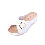 Шкіряні шльопанці жіночі Tellus 25-01W Білі, фото 6