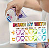 Календарик Brush my teeth для чищення зубів 5,4*9 см, 1 шт (НЕ ДЛЯ ПРОДАЖУ), 1 шт