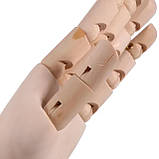 Дерев'яна рука манекен RESTEQ 18см модель для тримання товару, для малювання, фото 3