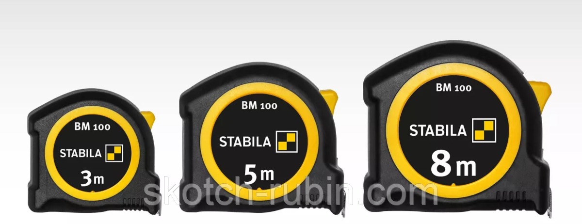 Рулетка STABILA Type BM 100: L= 8 м x 25 мм