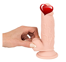 Фалоїмітатор на присоску з мошок реалістичний 17 см*4,2 см Nature Skin Small Dildo, Німеччина