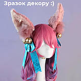 Довга перука RESTEQ -70 см, рожево-фіолетовий, хвилясте волосся з косою чубчиком, косплей, аніме, фото 5