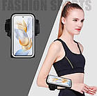 Чохол на зап’ястя Hammer для смартфона до 7.4″ — спортивний тримач з прозорим екраном, водо- та пилозахист, чорний, фото 9