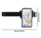 Чохол на зап’ястя Hammer для смартфона до 7.4″ — спортивний тримач з прозорим екраном, водо- та пилозахист, чорний, фото 4