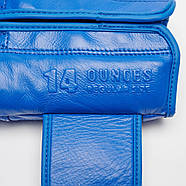 Боксерські рукавиці Leone GN111 THE GREATEST Blue 16 унцій (бинти 4 м. в комплекті), фото 7