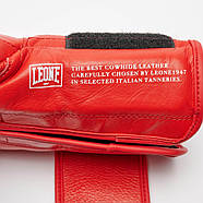 Боксерські рукавиці Leone GN111 THE GREATEST Red 14 унцій (бинти 4 м. в комплекті), фото 7