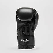 Боксерські рукавиці Leone GN383 THUNDER Black 16 унцій (капу в комплекті), фото 4