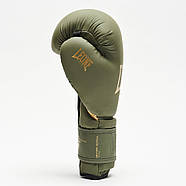 Боксерські рукавиці Leone GN059G MILITARY EDITION Green 14 унцій (капу в комплекті), фото 5
