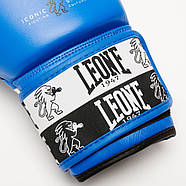 Боксерські рукавиці Leone GN208 ICONIC Blue 12 унцій (бинти 4 м. в комплекті), фото 8