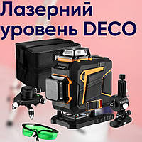 Нівелір 360 Pro Лазерний Рівень 4D Plane Освіжувач CROSS LASER Нівелір професійний Green Deco Нівелір 360 градусів