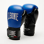 Боксерські рукавиці Leone GN383 THUNDER Blue 8 унцій (капу в комплекті), фото 2