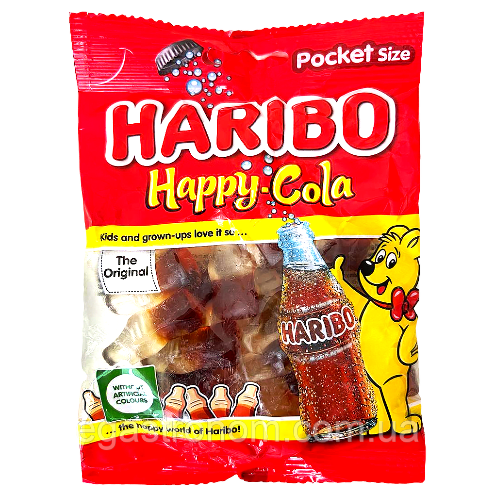 Желейки щаслива-кола Харібо Haribo happy-cola 100g 30шт/ящ (Код: 00-00017833)