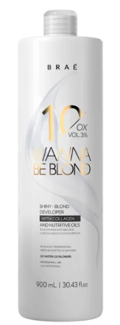 BRAÉ Wanna Be Blond Shiny-Blond Developer Ox 10 Vol. 3% Окислювач, 900 мл, фото 1