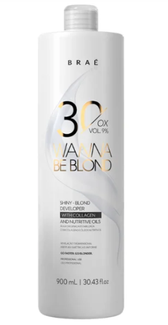 BRAÉ Wanna Be Blond Shiny-Blond Developer Ox 30 Vol. 9% Окислювач, 900 мл, фото 1