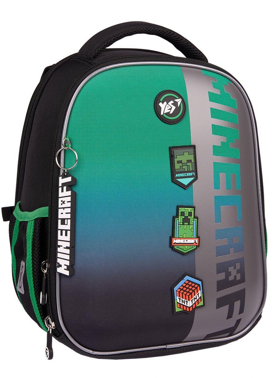 Рюкзак шкільний каркасний Yes Minecraft Icons 15 л, фото 1